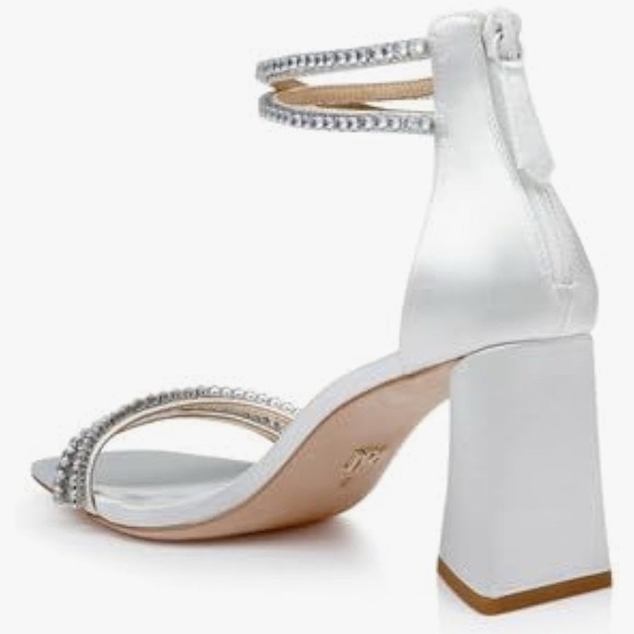 Badgley Mischa womens Lillie Crystal Dual-Strapped Block Heels NEW, Size 9 - Picture 5 of 11